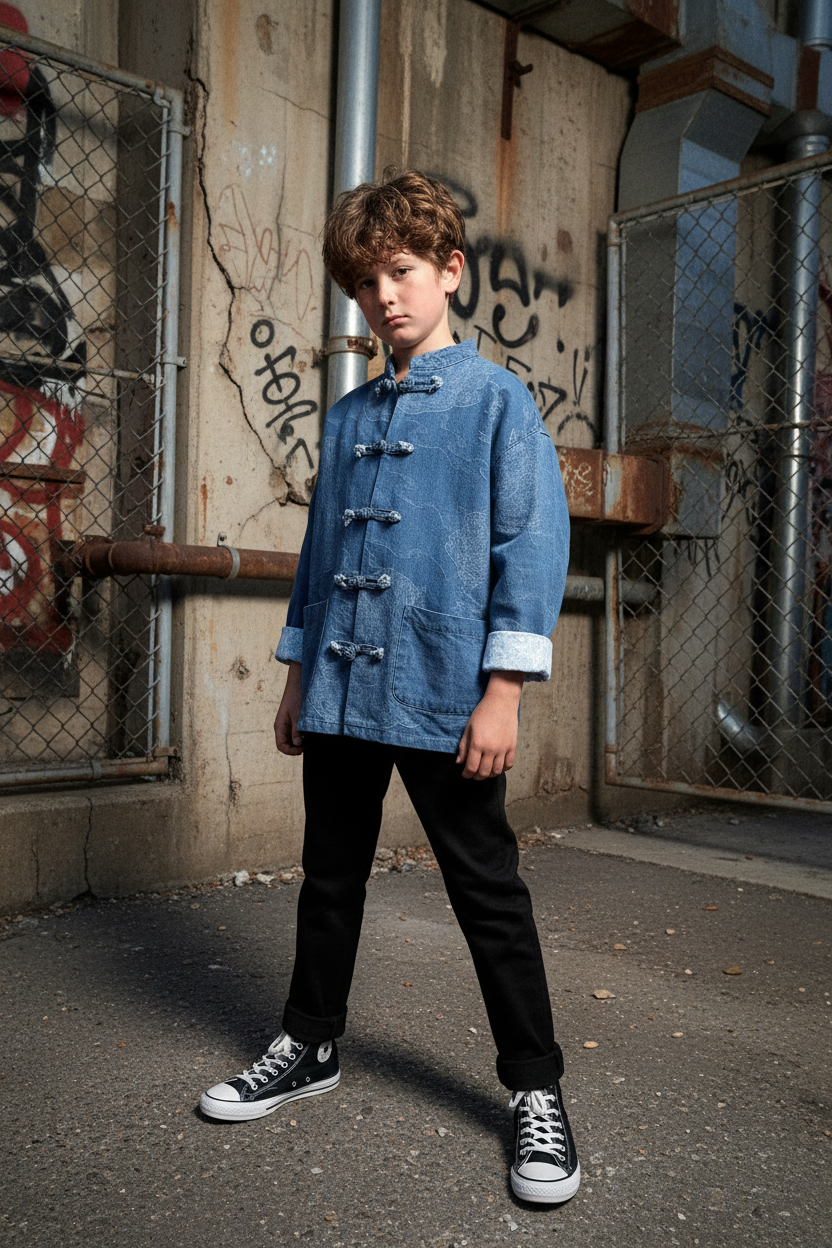 Edgy editorial shot with urban background